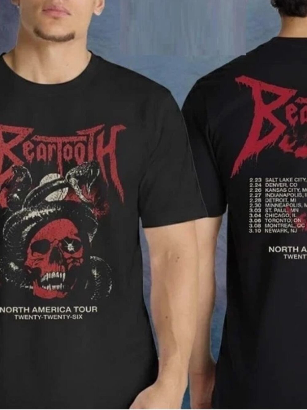 Beartooth Venomous Shadows Tour 2026 Unisex T-Shirt